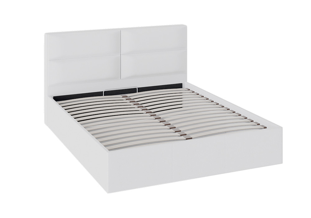 Кровать Глосс с мягкой обивкой 1.6 м белый