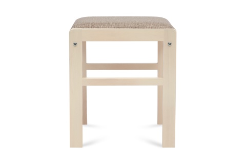 Табурет Модерн с мягкой крышкой выбеленная береза / темно-бежевый